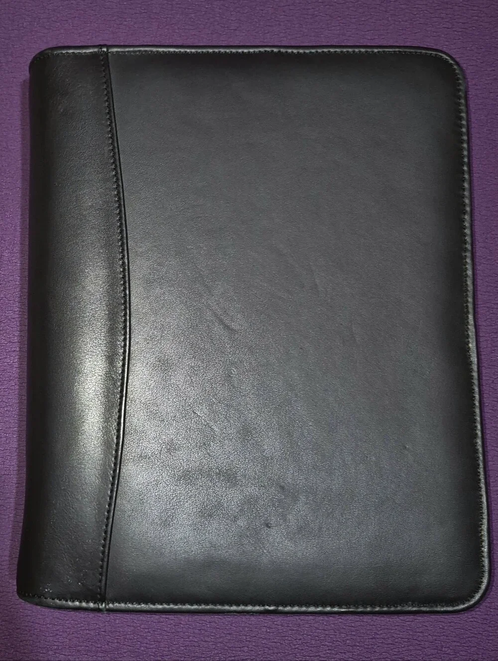 Kirkland Signature 7 Ring Binder Classic Planner Black Premium Leather Zip Case